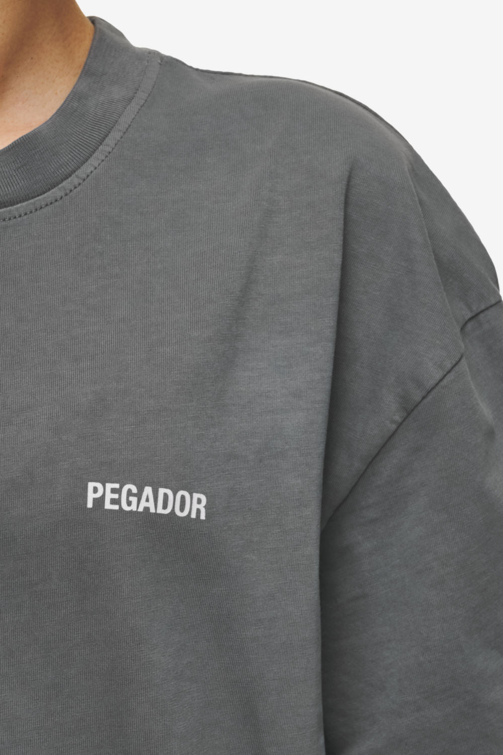 Pegador Gulati Oversized Tee Vintage Grey Detailshot aus der High summer Kollektion für DaHerren