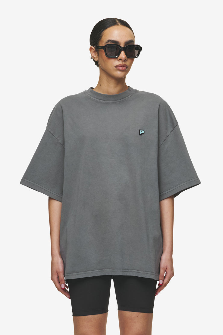 Pegador Leono Boxy Tee Vintage Grey Sky Blue Gum