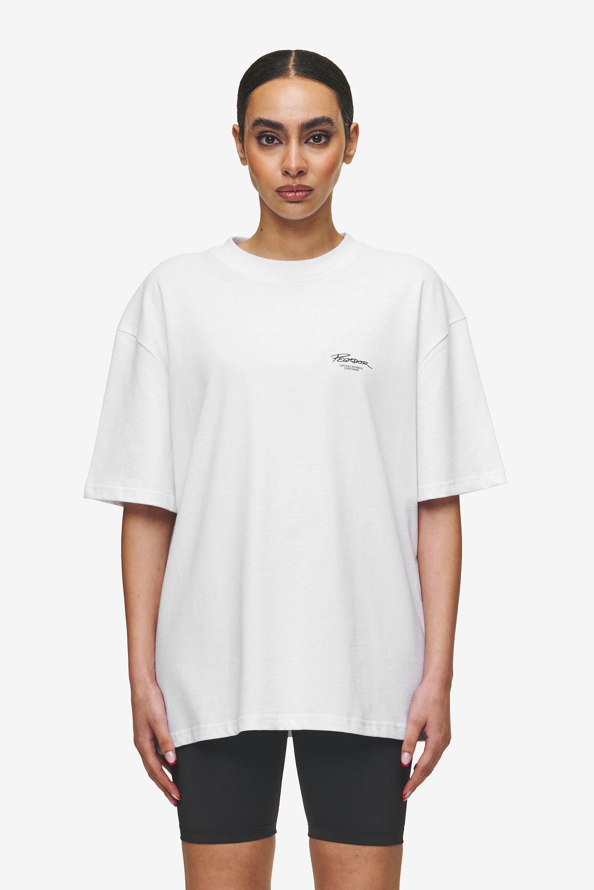 Pegador Banberry Oversized Tee White Seitenansicht aus der High summer Kollektion für DaHerren