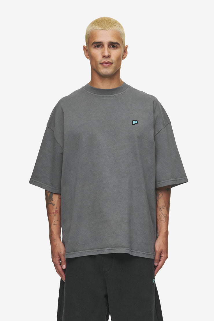 Pegador Leono Boxy Tee Vintage Grey Sky Blue Gum