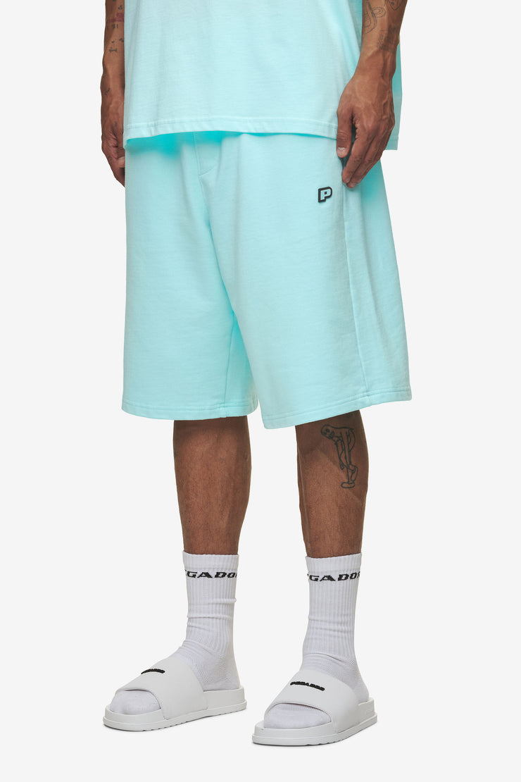 Pegador Leono Overknee Heavy Sweat Shorts Washed Sky Blue Gum