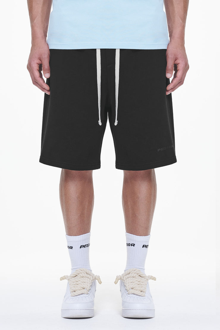 Pegador Logo Heavy Sweat Shorts Black Gum