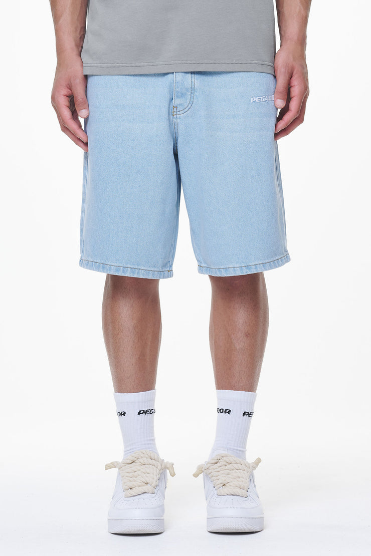 Pegador Earl Jeans Shorts Washed Light Blue