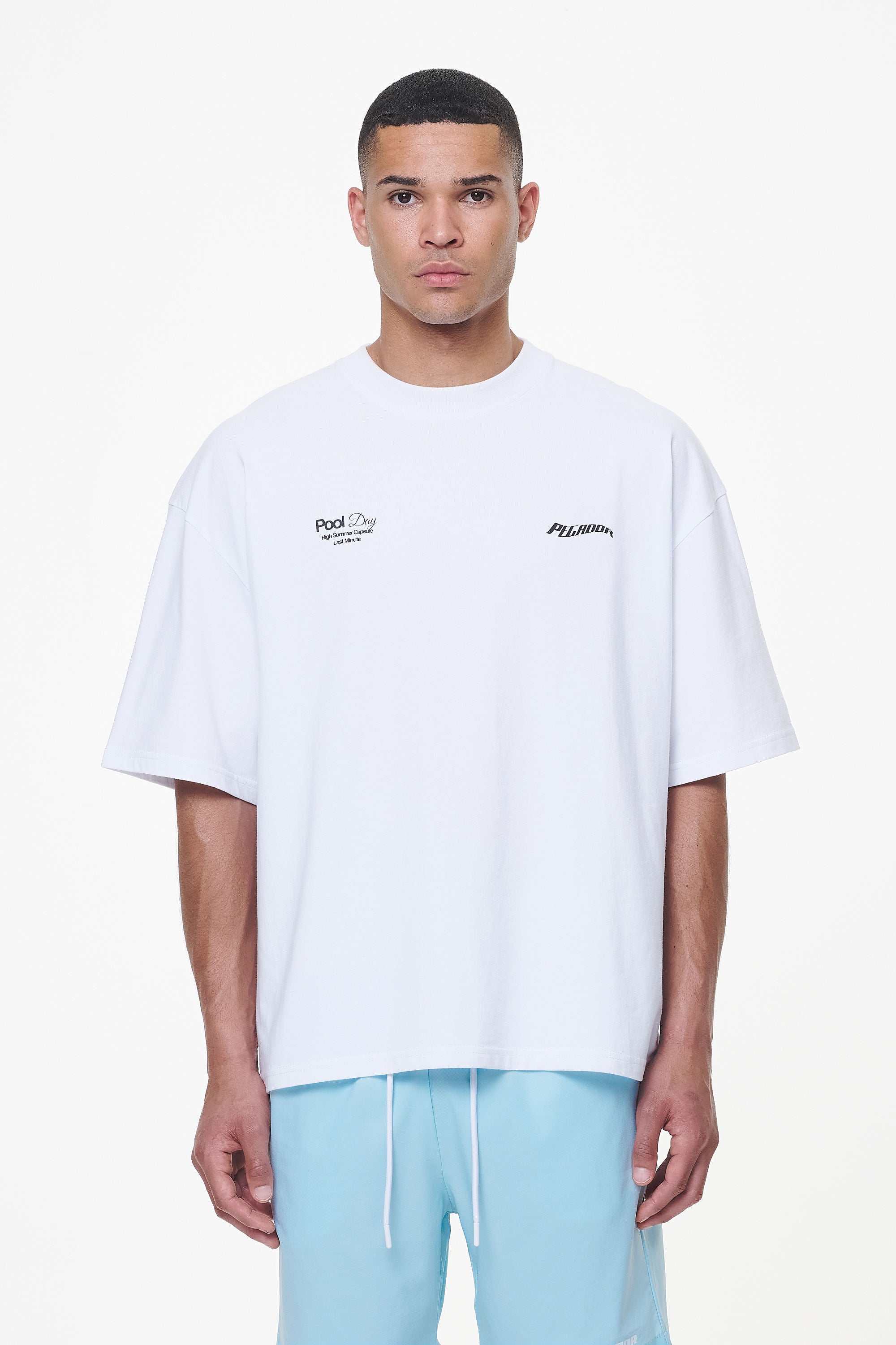 Pegador Calera Boxy Tee White Seitenansicht aus der Last Minute Kollektion für Herren