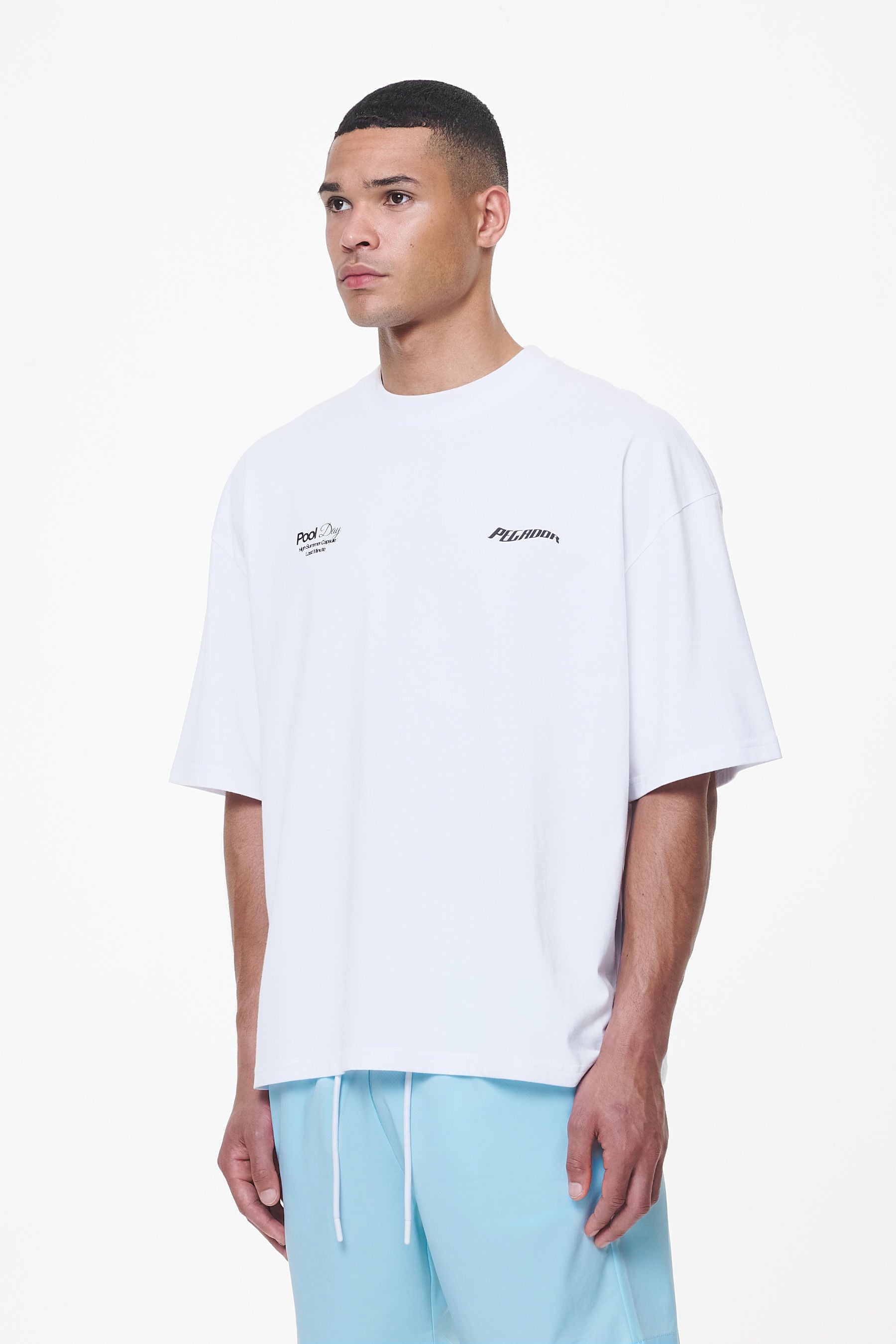 Pegador Calera Boxy Tee White Gegenansicht aus der Last Minute Kollektion für Herren