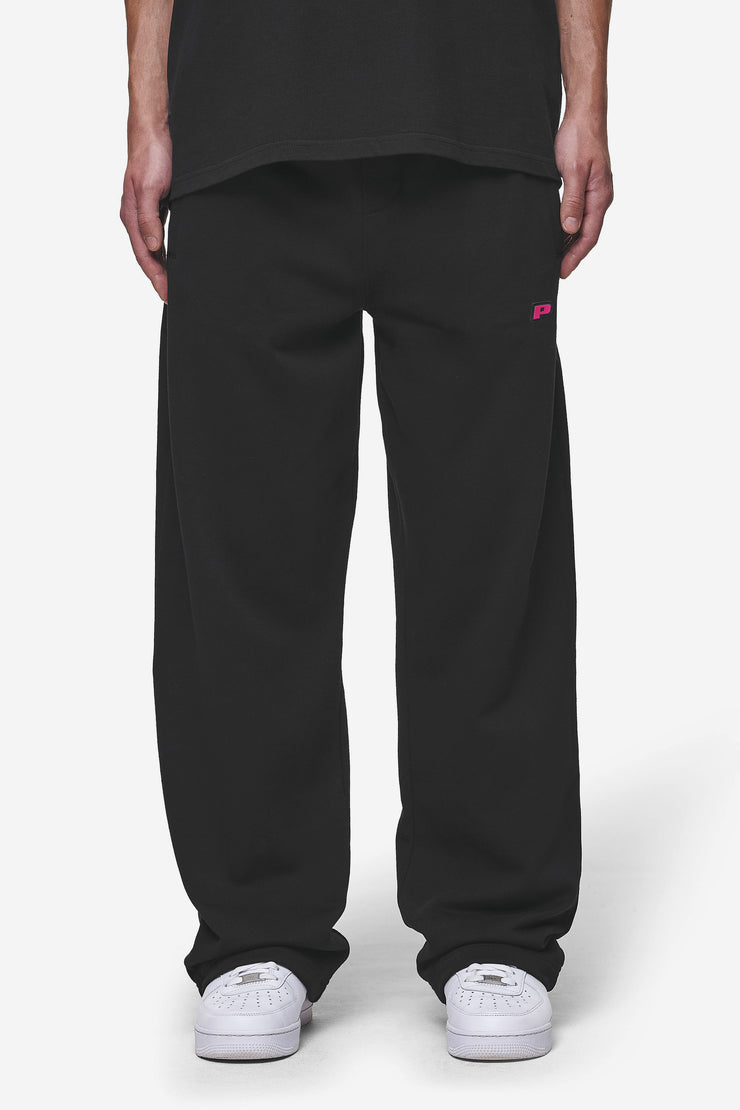 Pegador Leono Loose Sweat Pants Washed Black Virtual Pink Gum