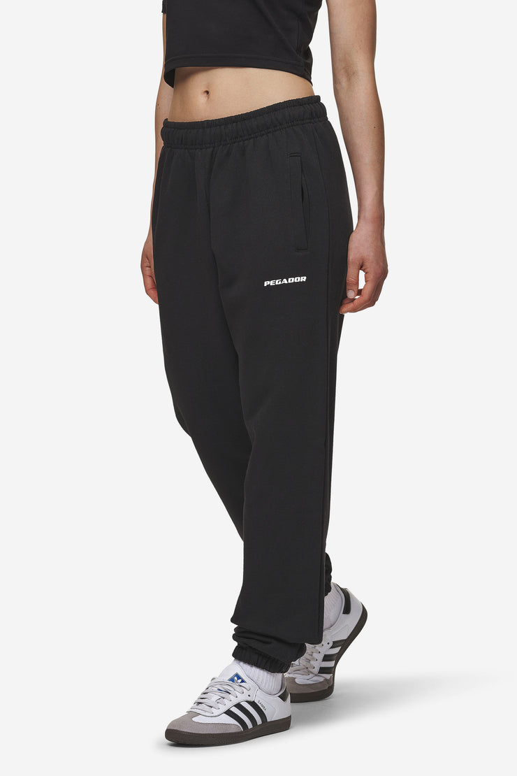 Pegador Villa High Waisted Sweat Pants Black White Gum