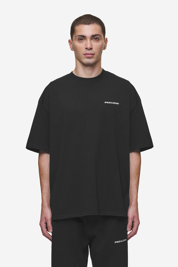 Pegador Logo Oversized Tee Washed Black