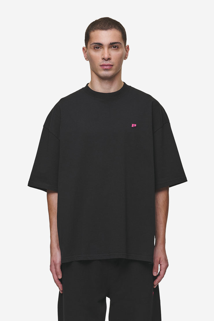 Pegador Leono Boxy Tee Washed Black Virtual Pink Gum