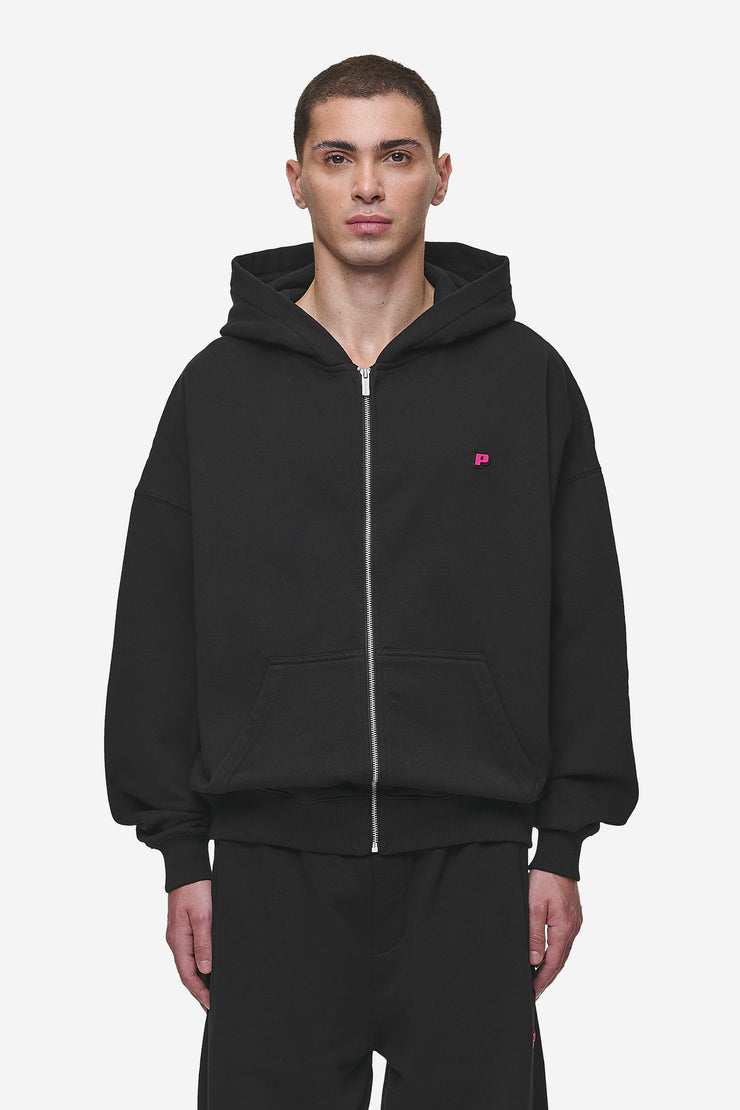 Pegador Leono Boxy Sweat Jacket Washed Black Virtual Pink Gum