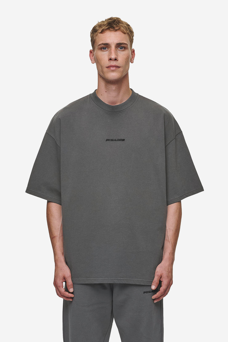 Pegador Logo Boxy Tee Washed Anthracite