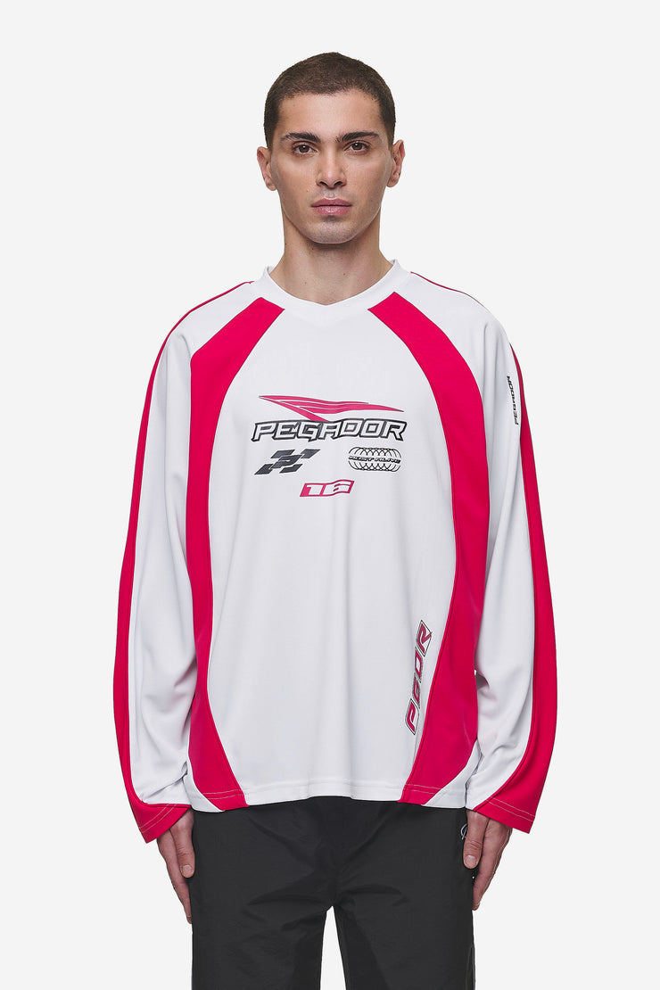 Pegador Mosco Longsleeve Jersey White Virtual Pink