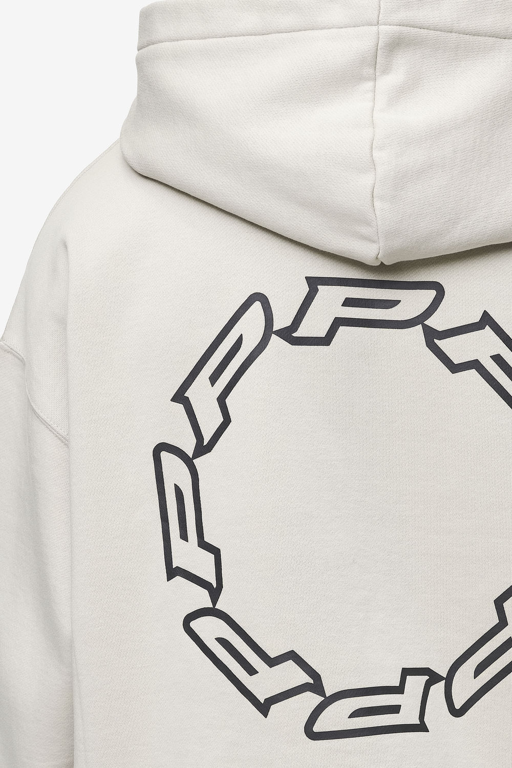 Pegador Hawkins Oversized Hoodie Washed Light Beige Detailshot aus der Most Alive Kollektion für Herren