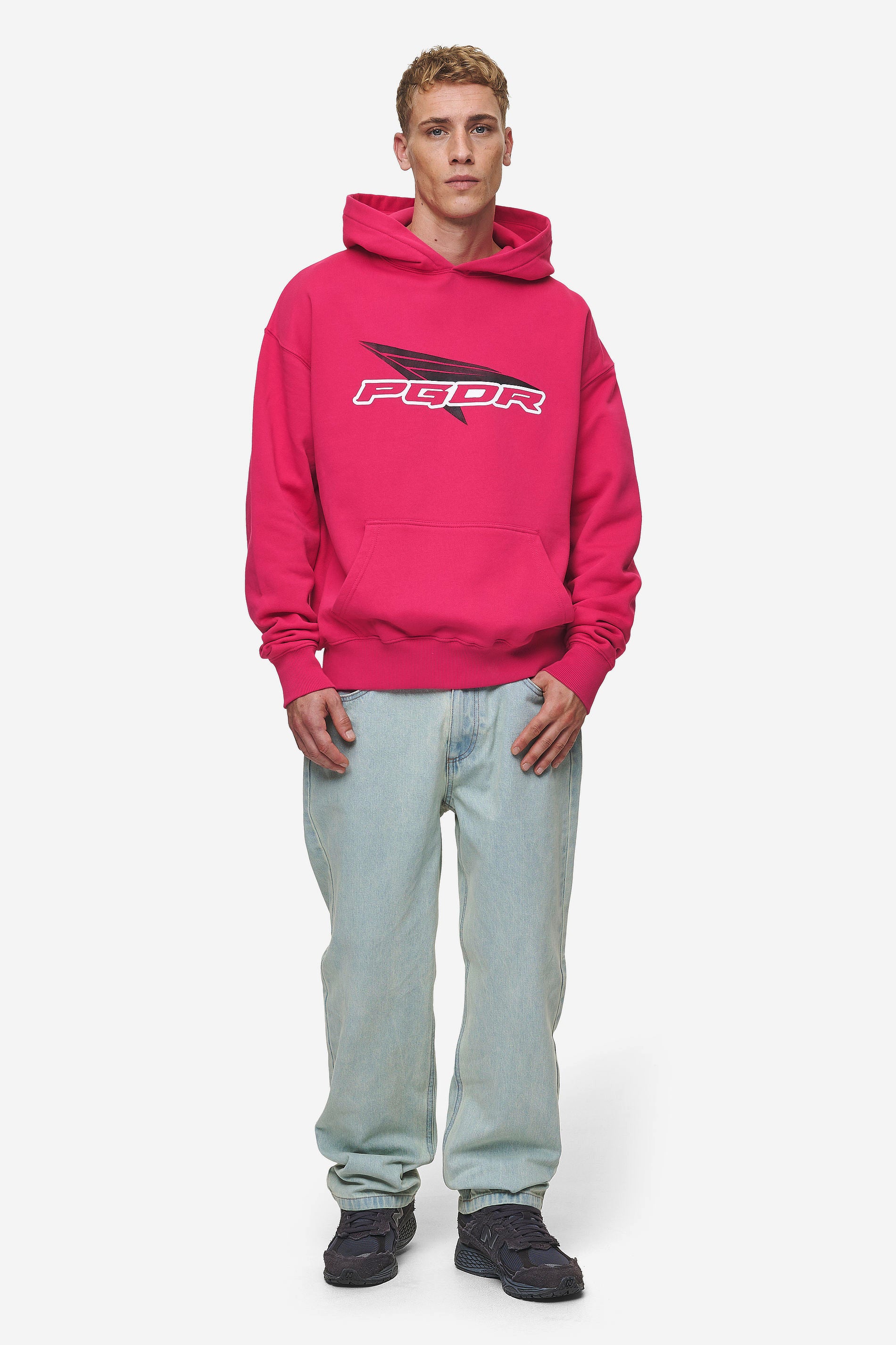 Pegador Blamor Oversized Hoodie Washed Virtual Pink Ganzkörper Bild aus der Most Alive Kollektion für Herren