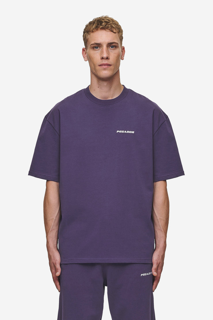 Pegador Logo Oversized Tee Washed Deep Purple