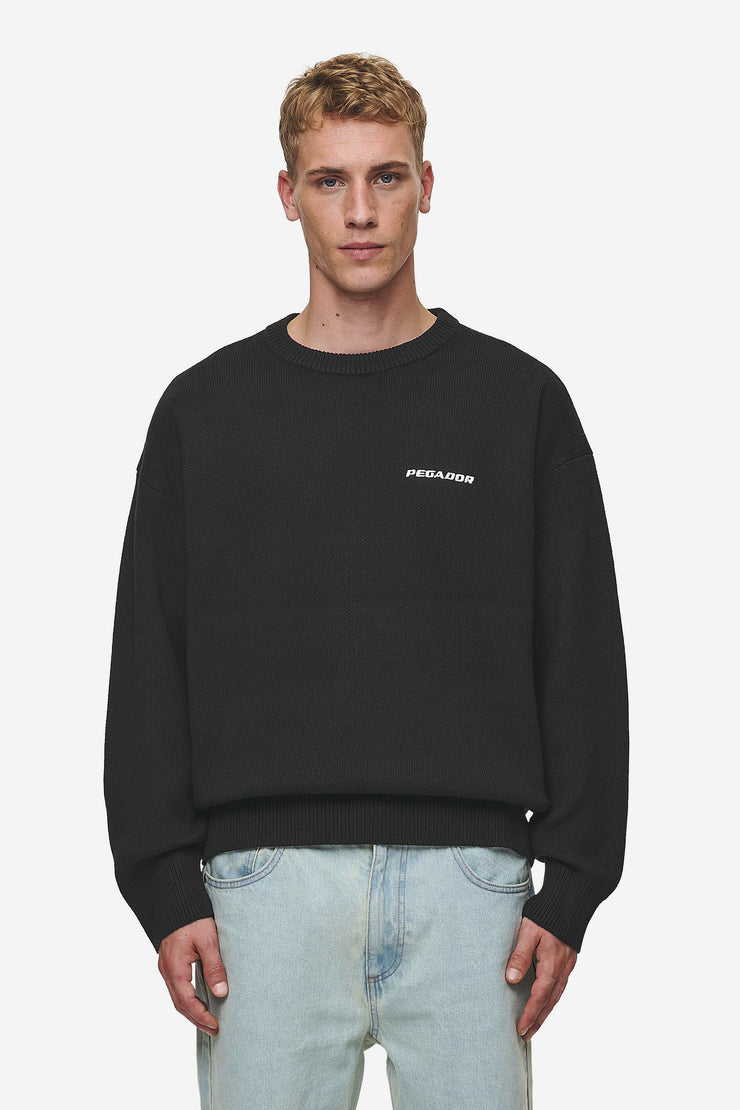 Pegador Logo Oversized Knit Sweater Black