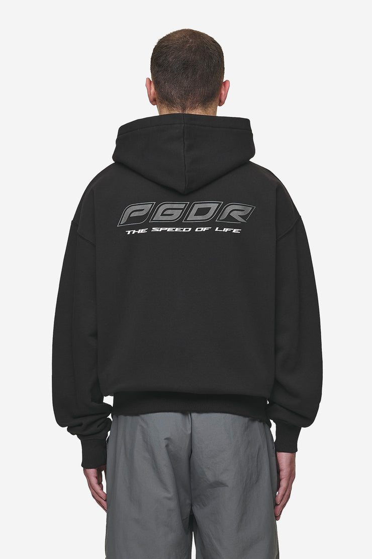 Pegador Charles Oversized Sweat Jacket Washed Black