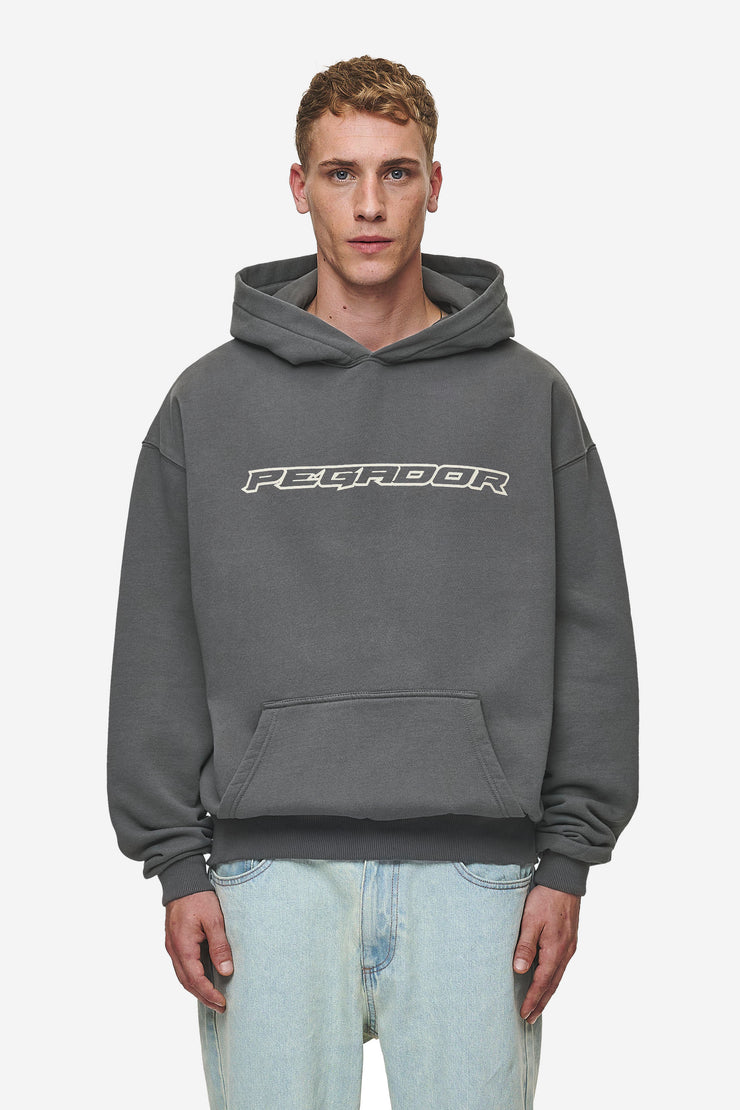 Pegador Alden Oversized Hoodie Washed Anthracite