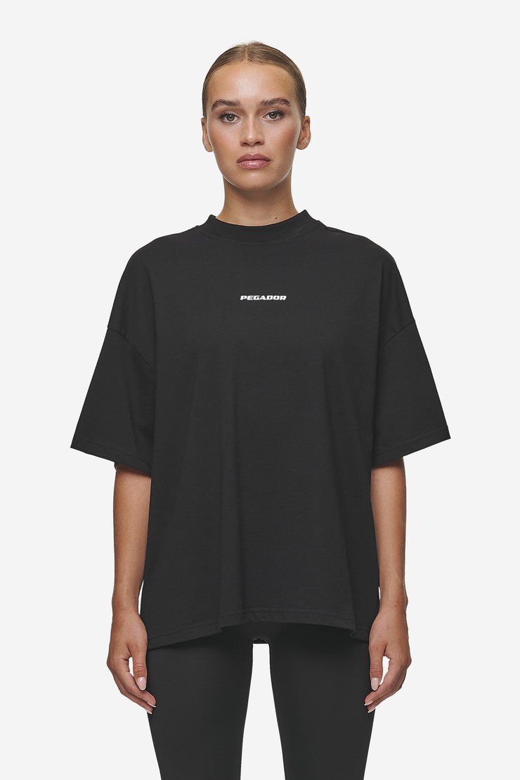 Pegador Bracy Heavy Oversized Tee Black White Gum