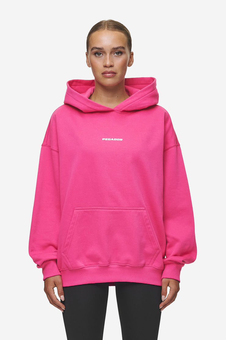 Pegador Clarita Logo Oversized Hoodie Washed Digital Pink White Gum