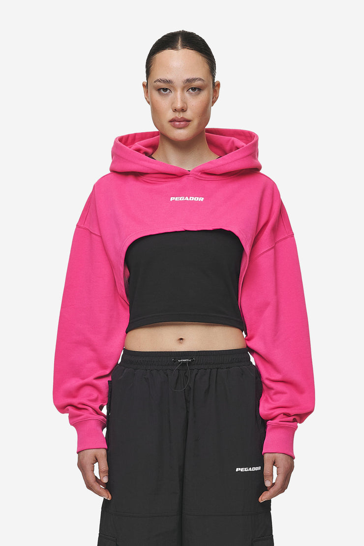 Pegador Mina Super Cropped Hoodie Washed Digital Pink