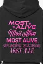 Pegador Mei Oversized Hoodie Vintage Black Detailshot aus der Most Alive Kollektion für DaHerren