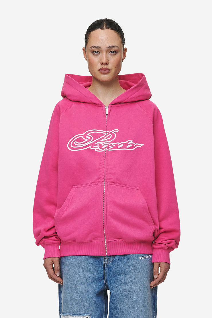 Pegador Anna Oversized Sweat Jacket Washed Digital Pink