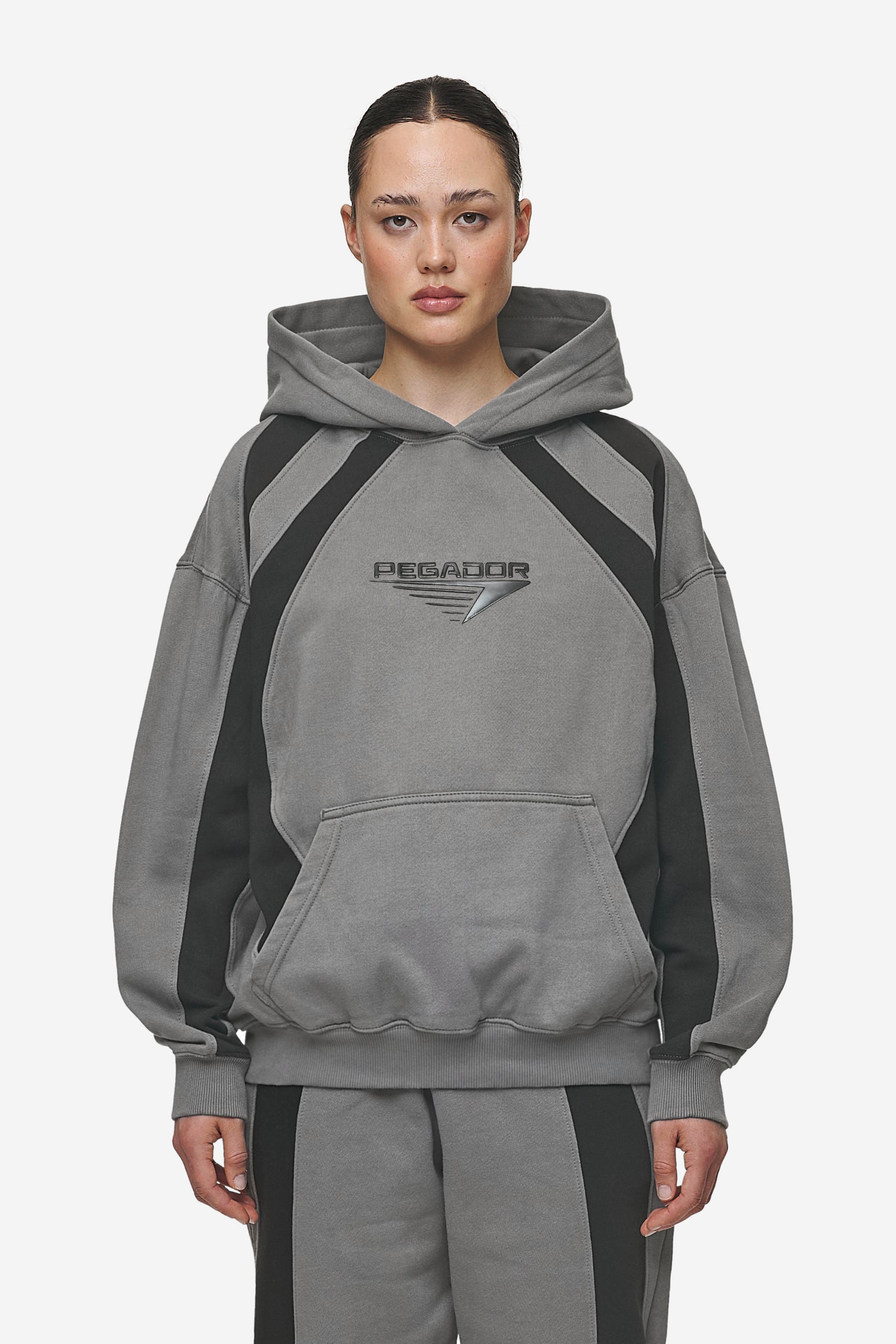 Pegador Amira Oversized Hoodie Washed Deep Grey Black Hauptansicht aus der Most Alive Kollektion für DaHerren