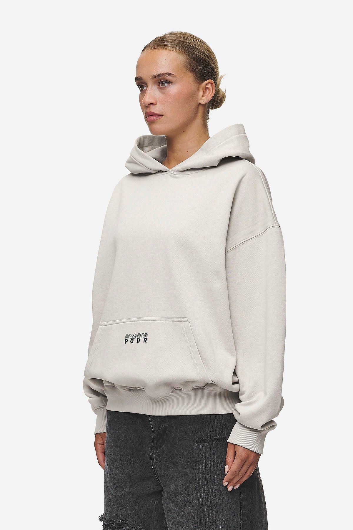 Nisa Oversized Hoodie Washed Moon Grey – PEGADOR®