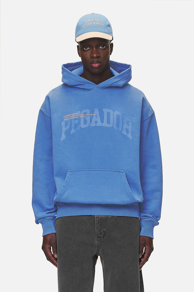 Pegador Gilford Oversized Hoodie Washed Retro Blue