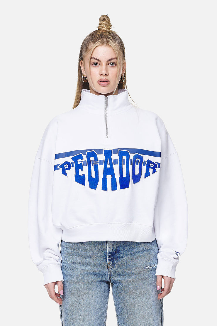 Pegador Sarina Oversized Halfzip Sweater White