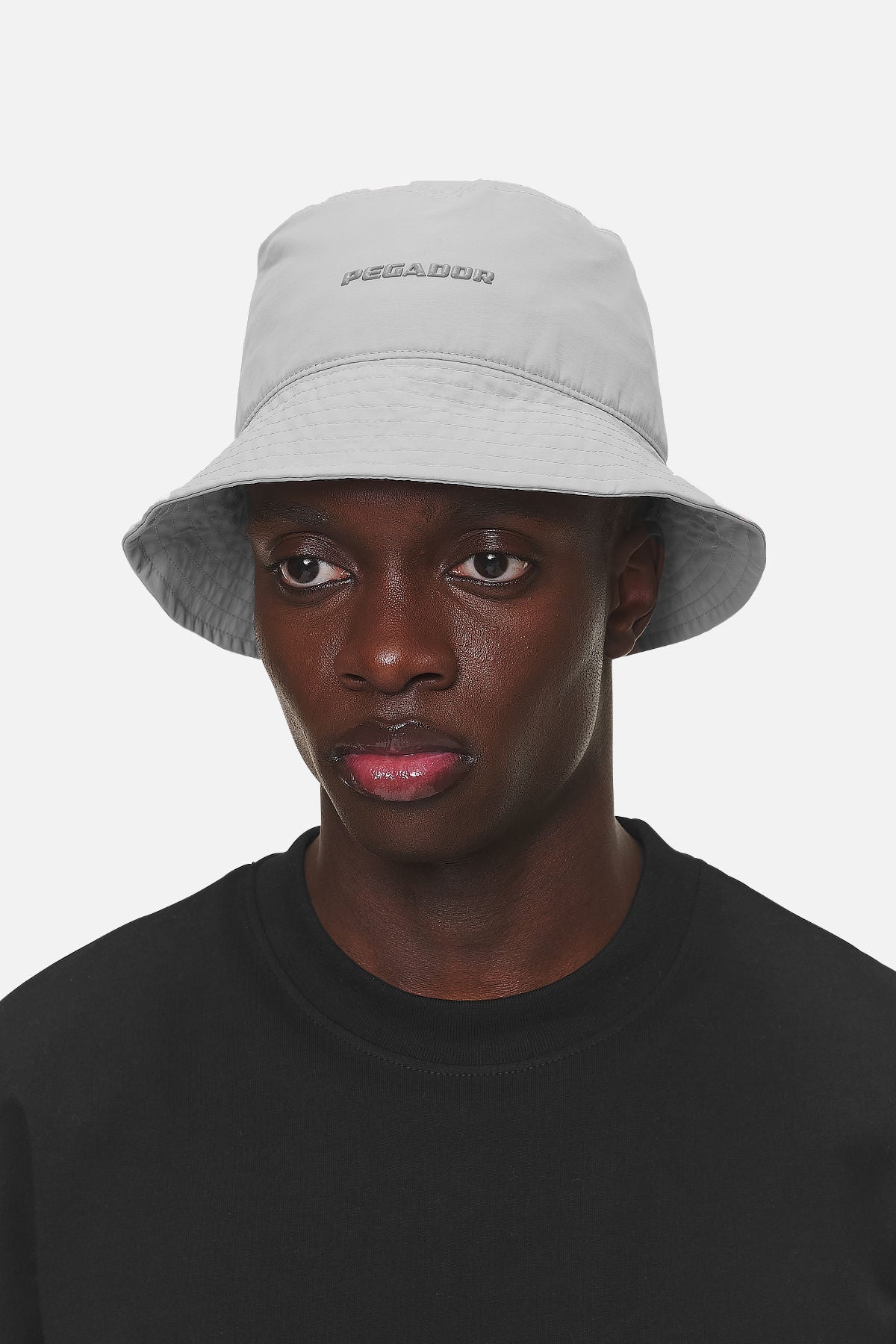 Logo Nylon Bucket Hat Cool Grey PEGADOR