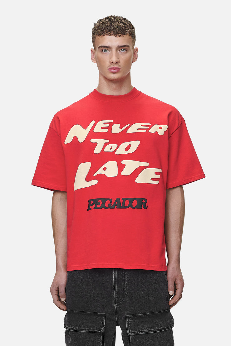 Pegador Corey Boxy Tee Washed Red