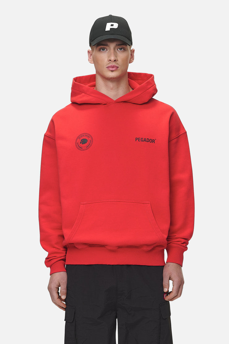 Pegador Gordan Oversized Hoodie Washed Red