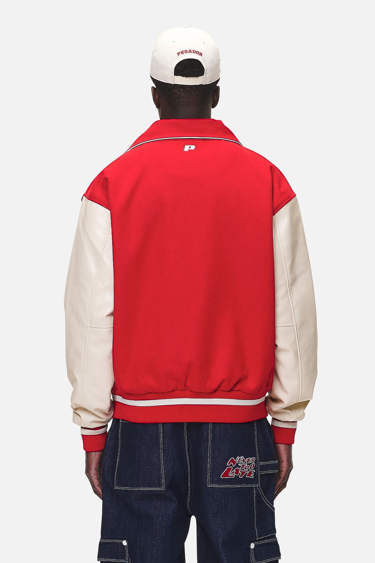 Oris Varsity Jacket Red Cream