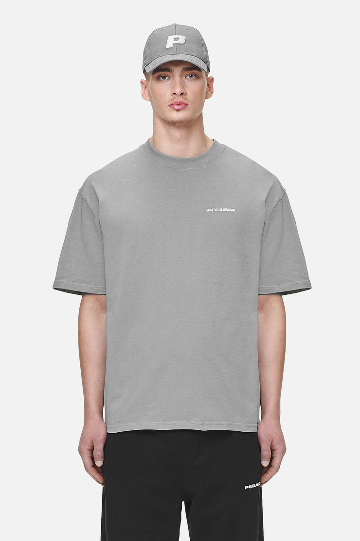 Pegador Logo Oversized Tee Washed Cool Grey White Gum