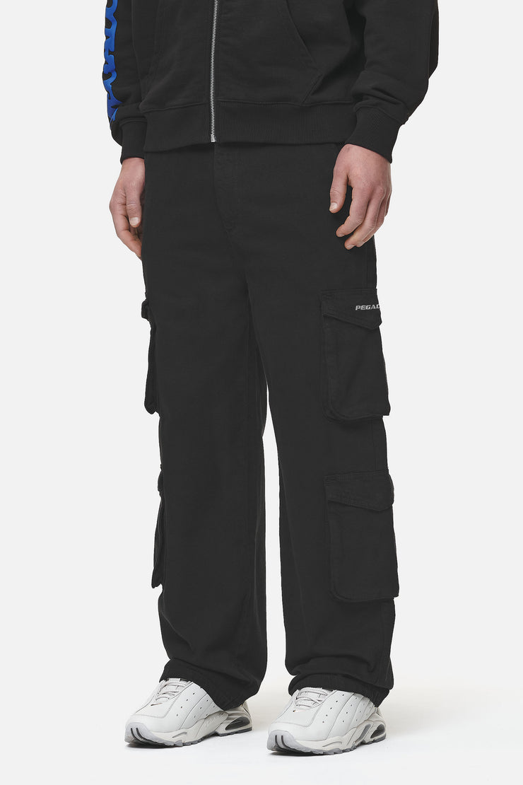 Pegador Garlan Wide Cargo Pants Black