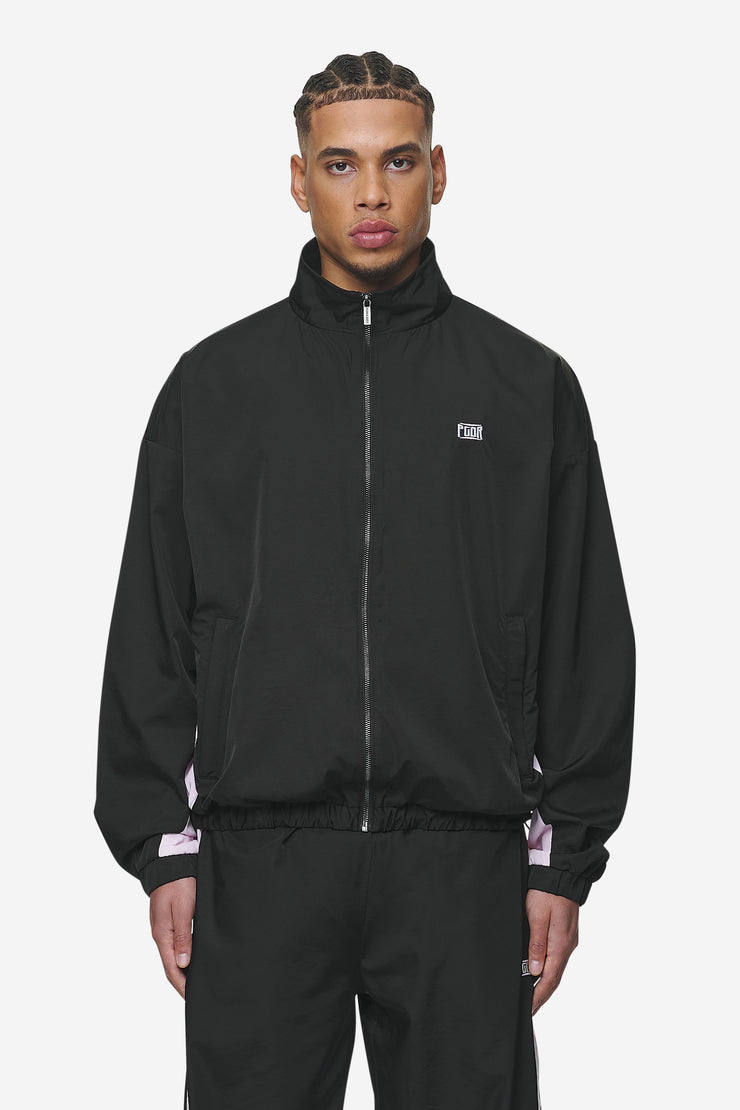 Pegador Stow Boxy Track Jacket Black Bubblegum