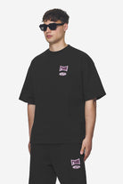 Pegador Keyes Terry Boxy Tee Washed Black Seitenansicht aus der Next Wave Kollektion für Herren