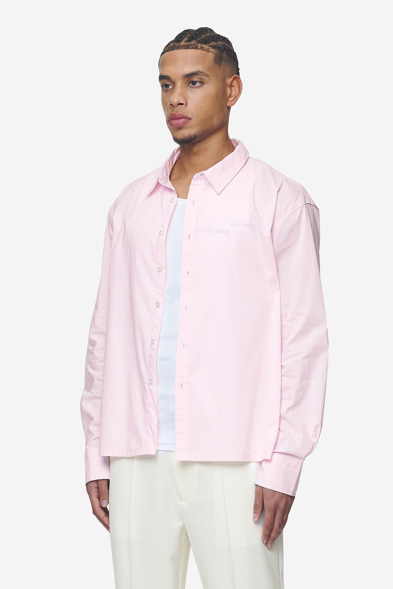 Pegador Raton Oversized Longsleeve Shirt Bubblegum White Seitenansicht aus der Next Wave Kollektion für Herren