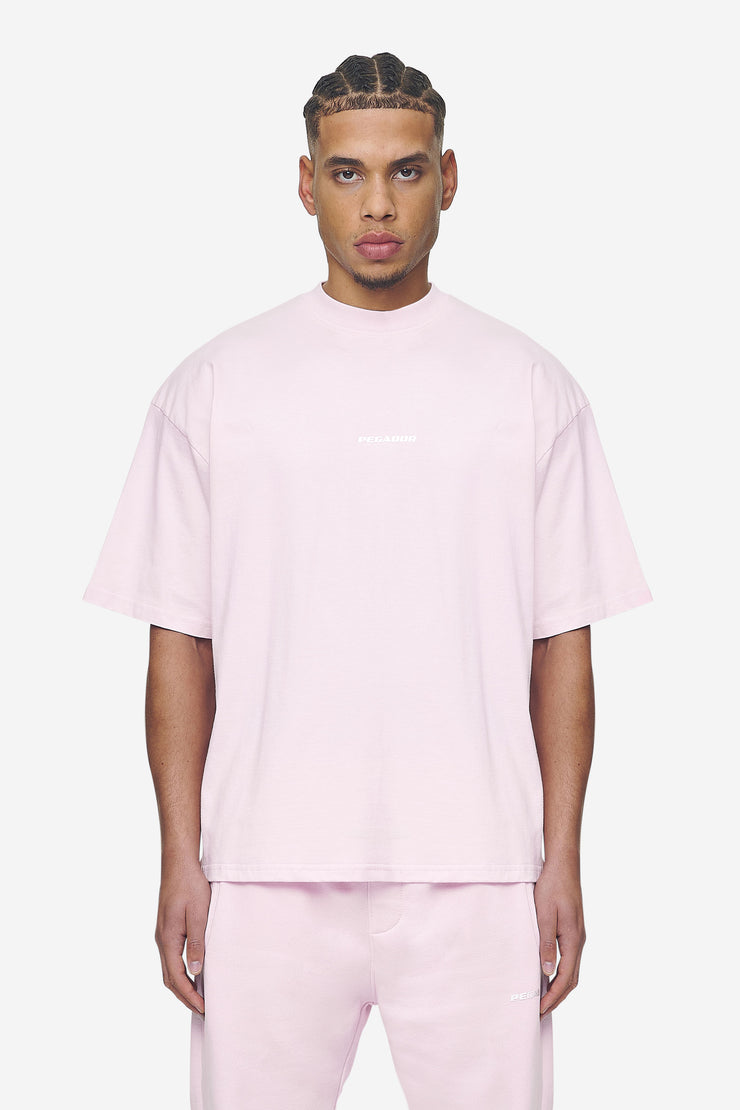 Pegador Logo Boxy Tee Washed Bubblegum White Gum