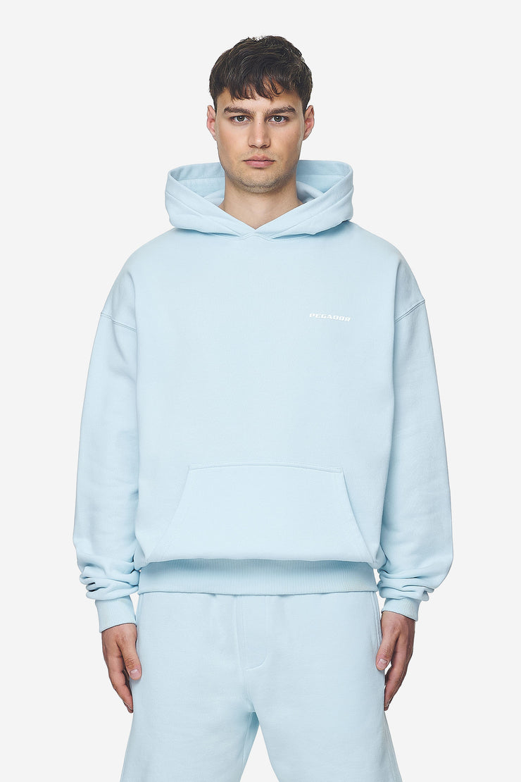 Pegador Logo Oversized Hoodie Washed Baby Blue White Gum