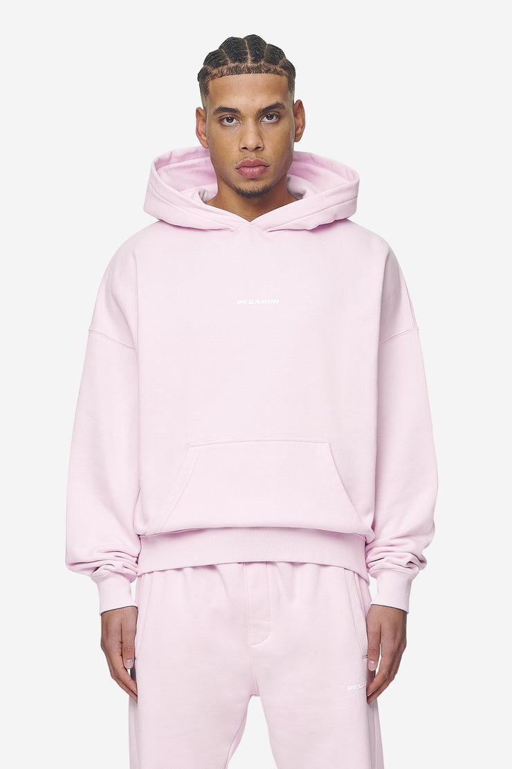 Pegador Logo Boxy Hoodie Washed Bubblegum White Gum