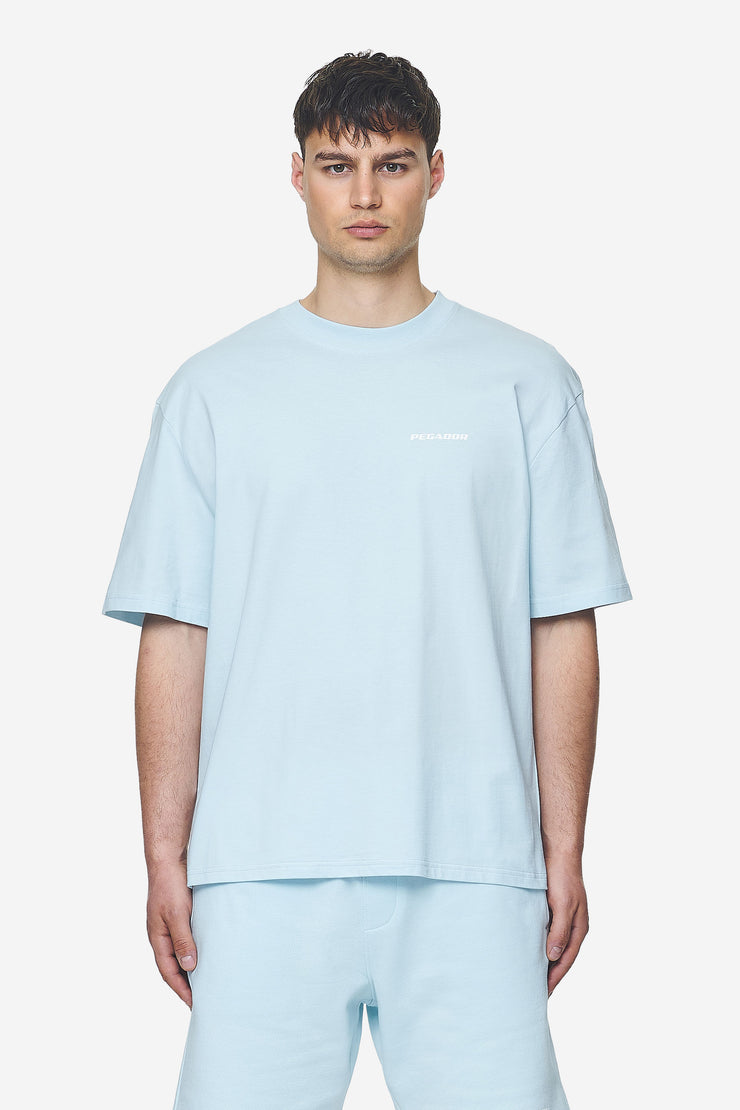 Pegador Logo Oversized Tee Washed Baby Blue White Gum