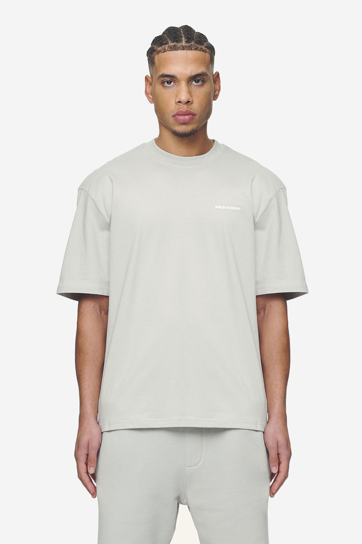 Pegador Logo Oversized Tee Washed Pearl Grey White Gum