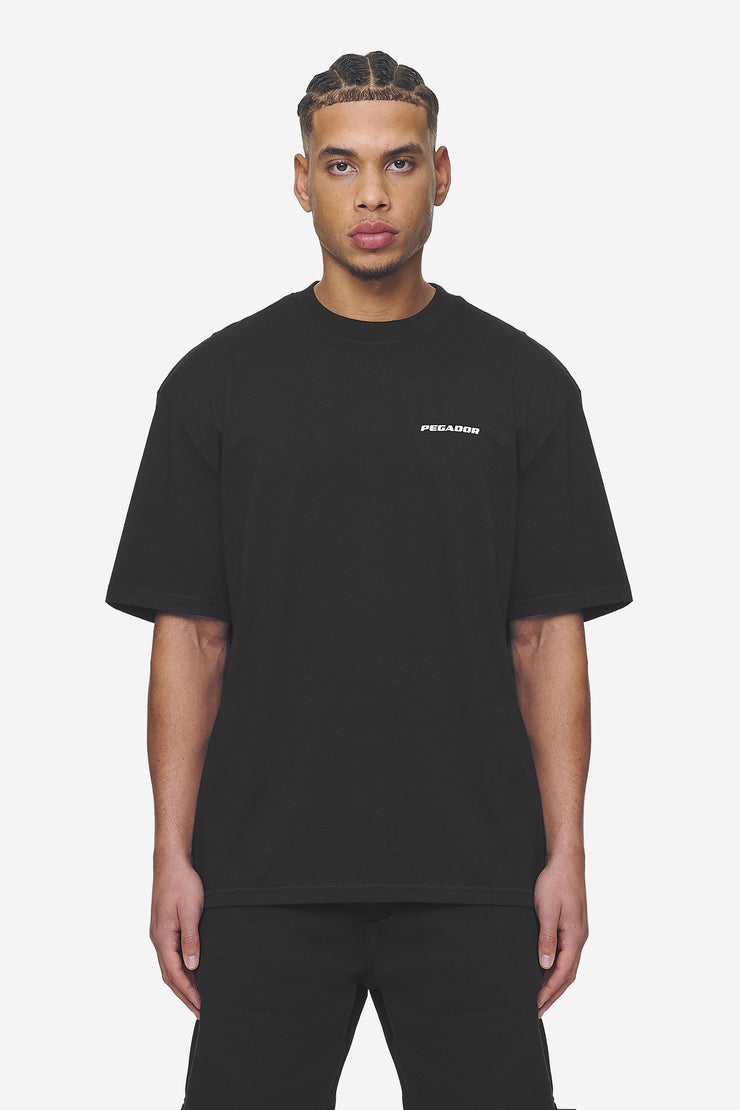 Pegador Logo Oversized Tee Washed Black White Gum