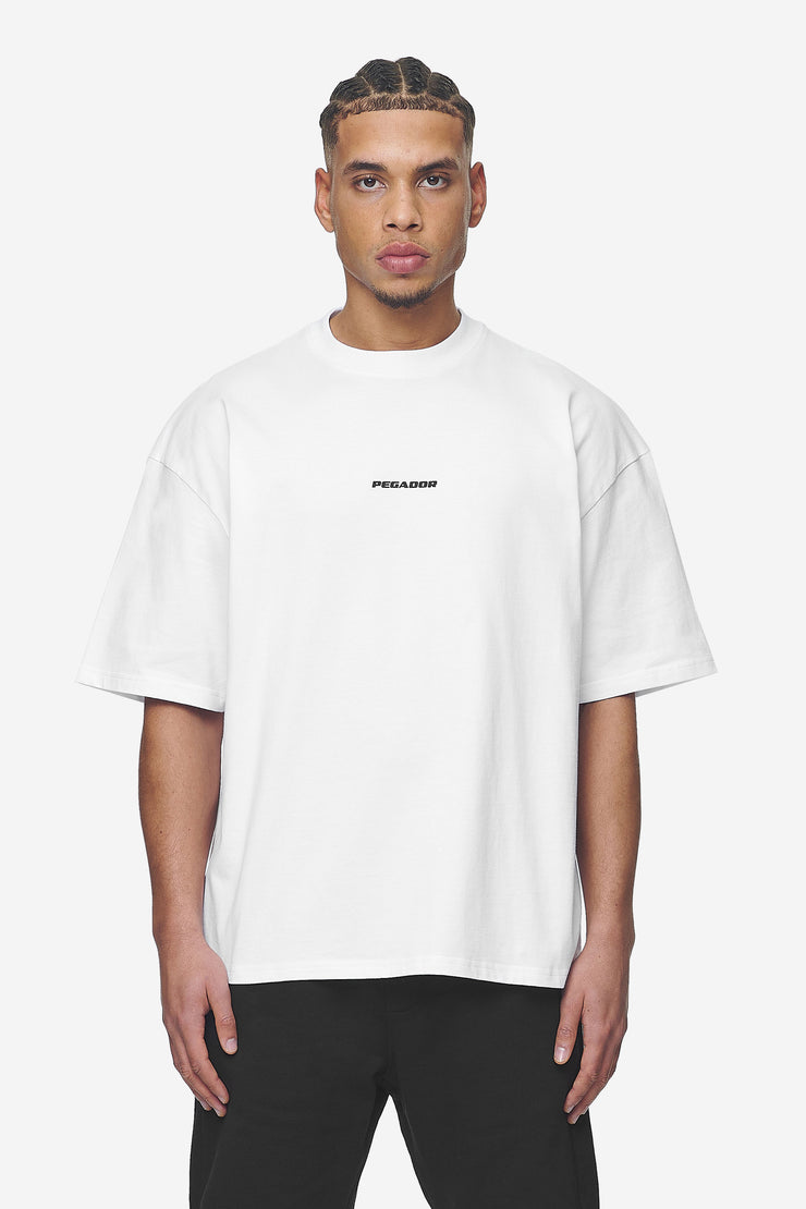 Pegador Logo Boxy Tee White Black Gum