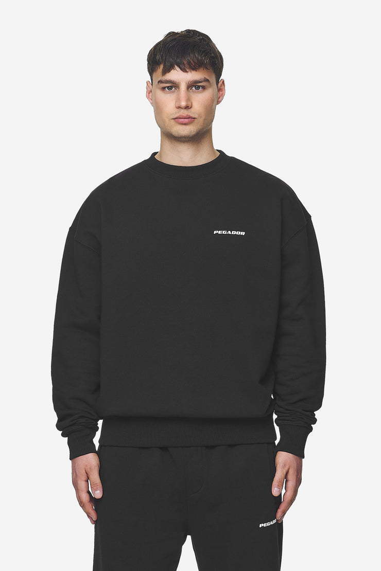 Pegador Logo Oversized Sweater Washed Black White Gum