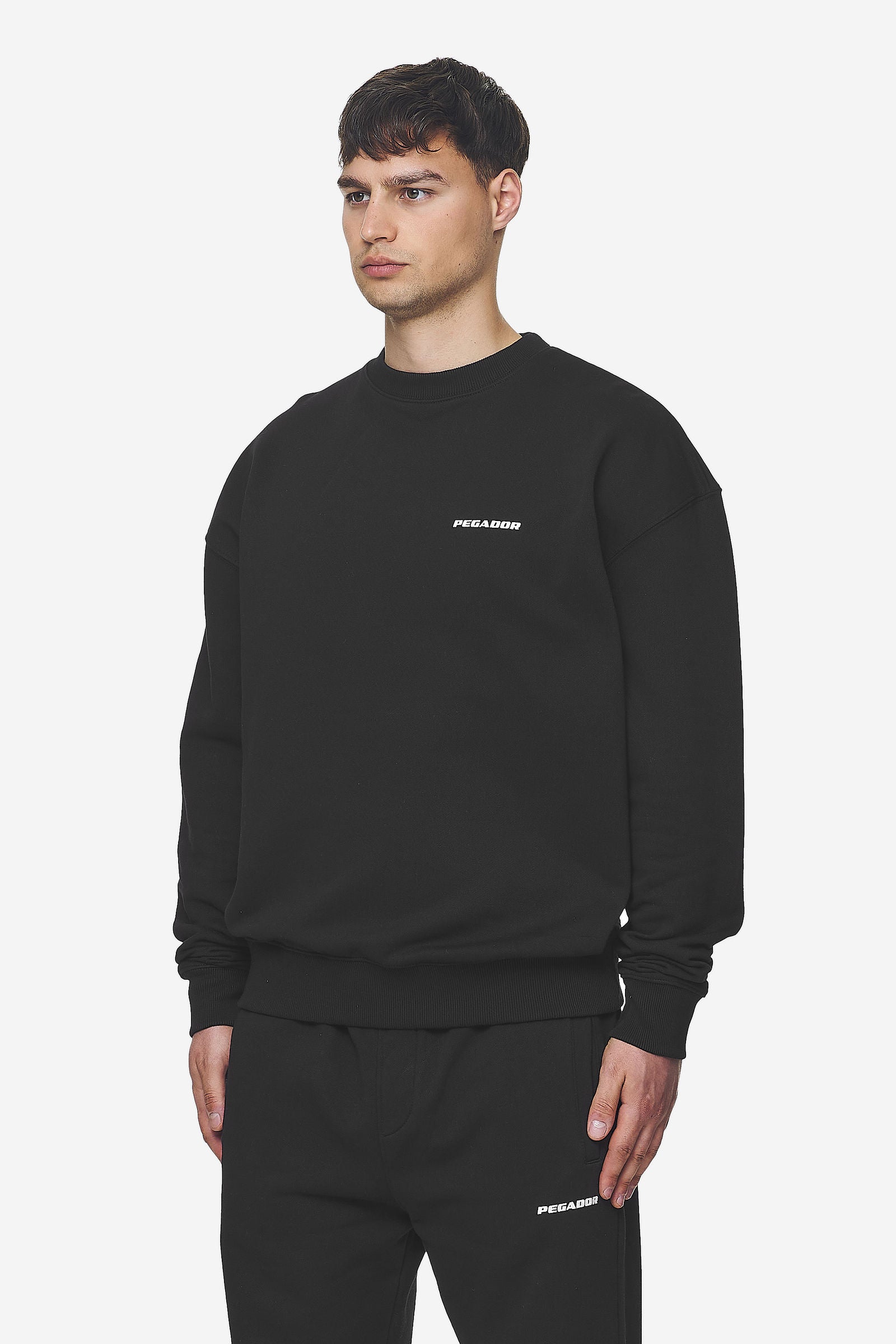 Logo Oversized Sweater Washed Black Gum – PEGADOR®