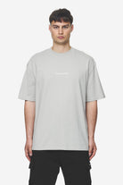 Pegador Colne Logo Oversized Tee Washed Pearl Grey Salty Cream Seitenansicht aus der Next Wave Kollektion für Herren